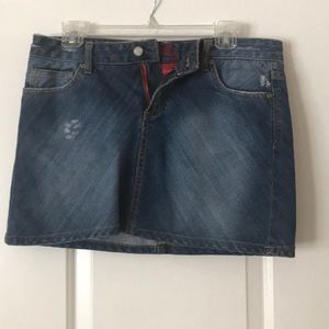 Jean miniskirt